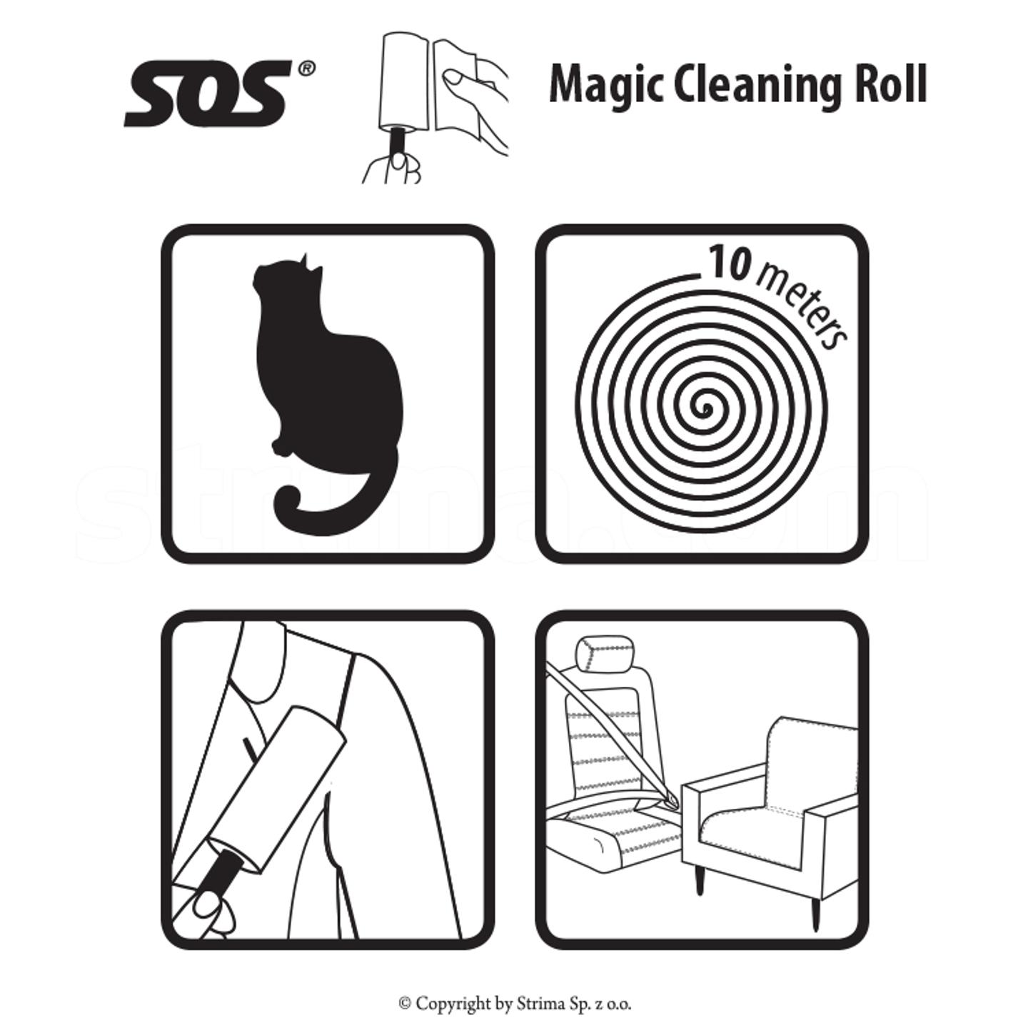 Rolka czyszcząca SOS, wymienna, dł. taśmy 10 metrów