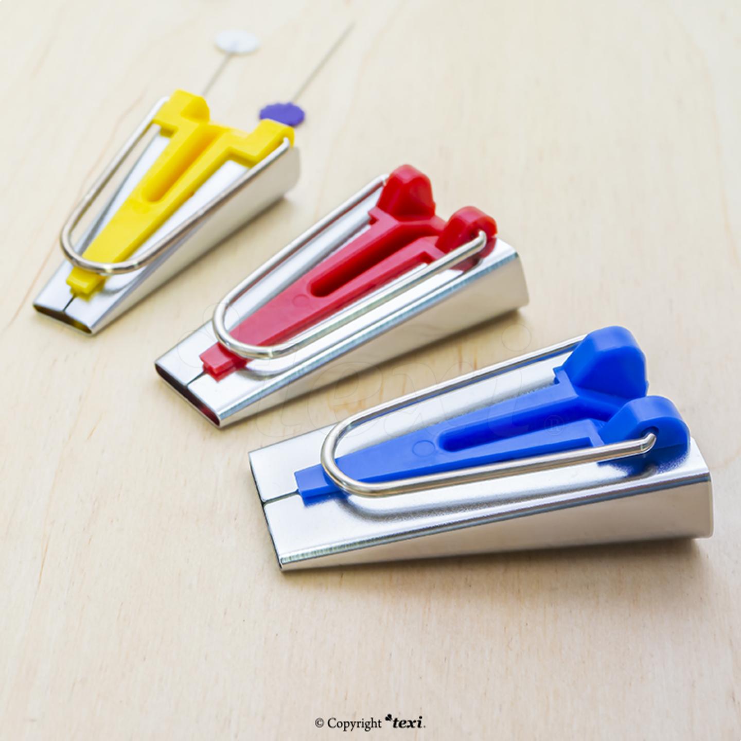 Zestaw 3 szt. zwijaczy do zaprasowywania lamówki: 12/18/25 mm