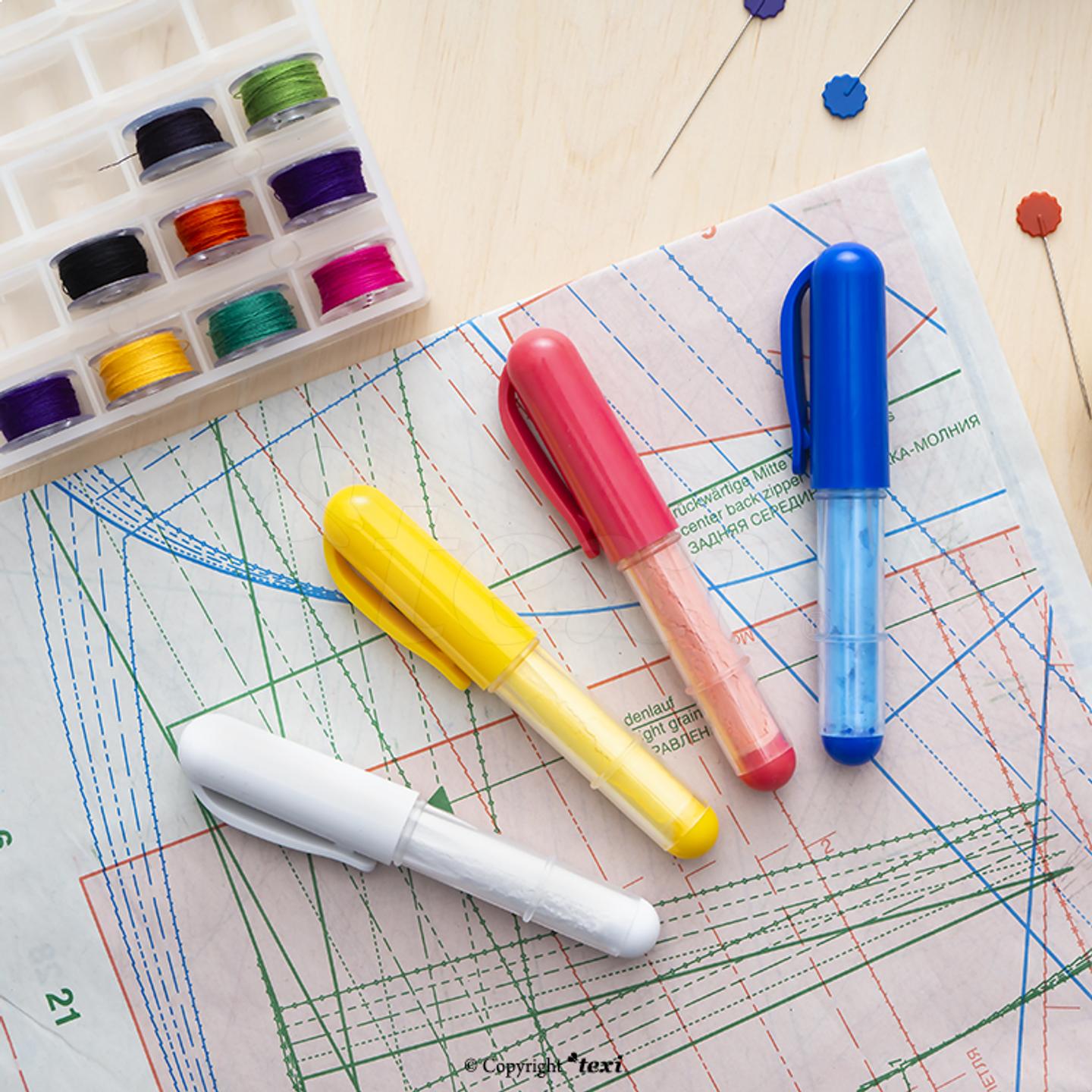 Tailor chalk pen with applicator, blue color