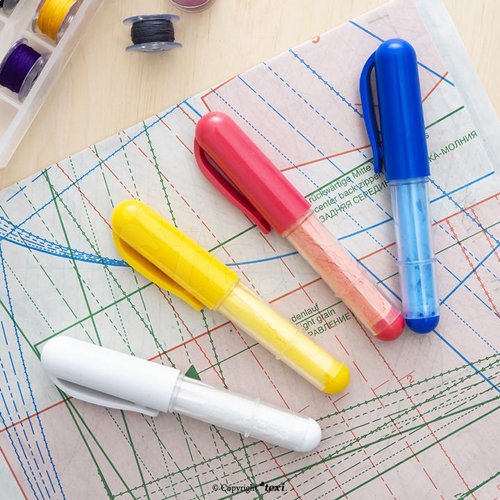 Kreda krawiecka w aplikatorze, niebieska