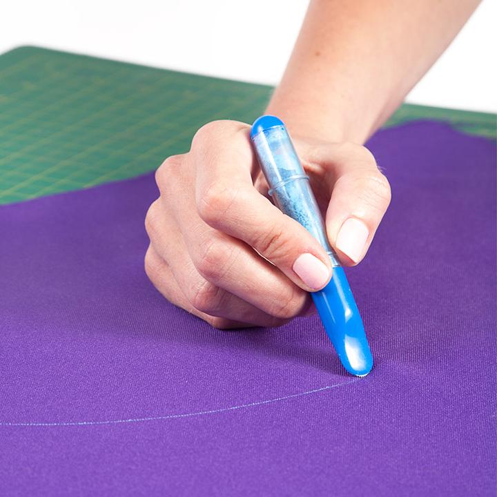Kreda krawiecka w aplikatorze, niebieska