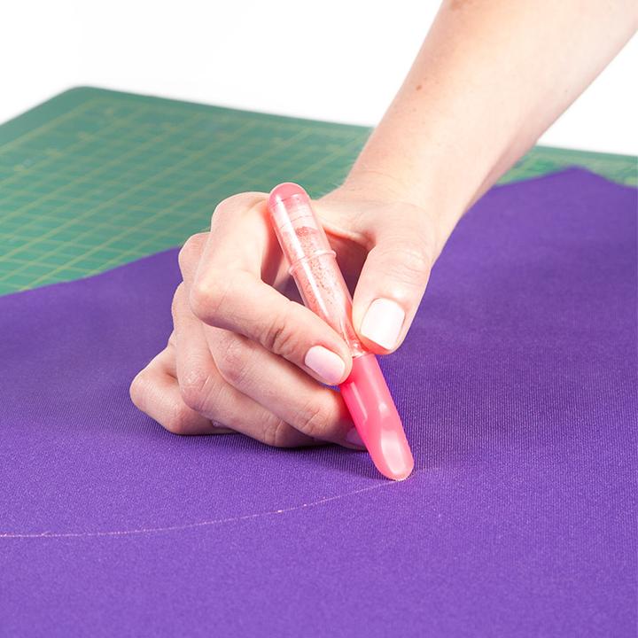 Kreda krawiecka w aplikatorze, czerwona