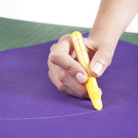 Tailor chalk pen with applicator, yellow color