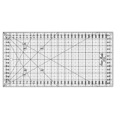 Quilting ruler, metric scale, 160x320 mm, black