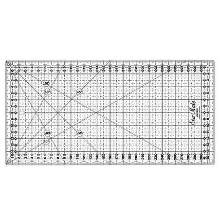 Liniał do patchworku i quiltingu, 160x320 mm, podziałka centymetrowa, czarna