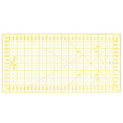 Liniał do patchworku i quiltingu, 160x320 mm, podziałka centymetrowa, żółta