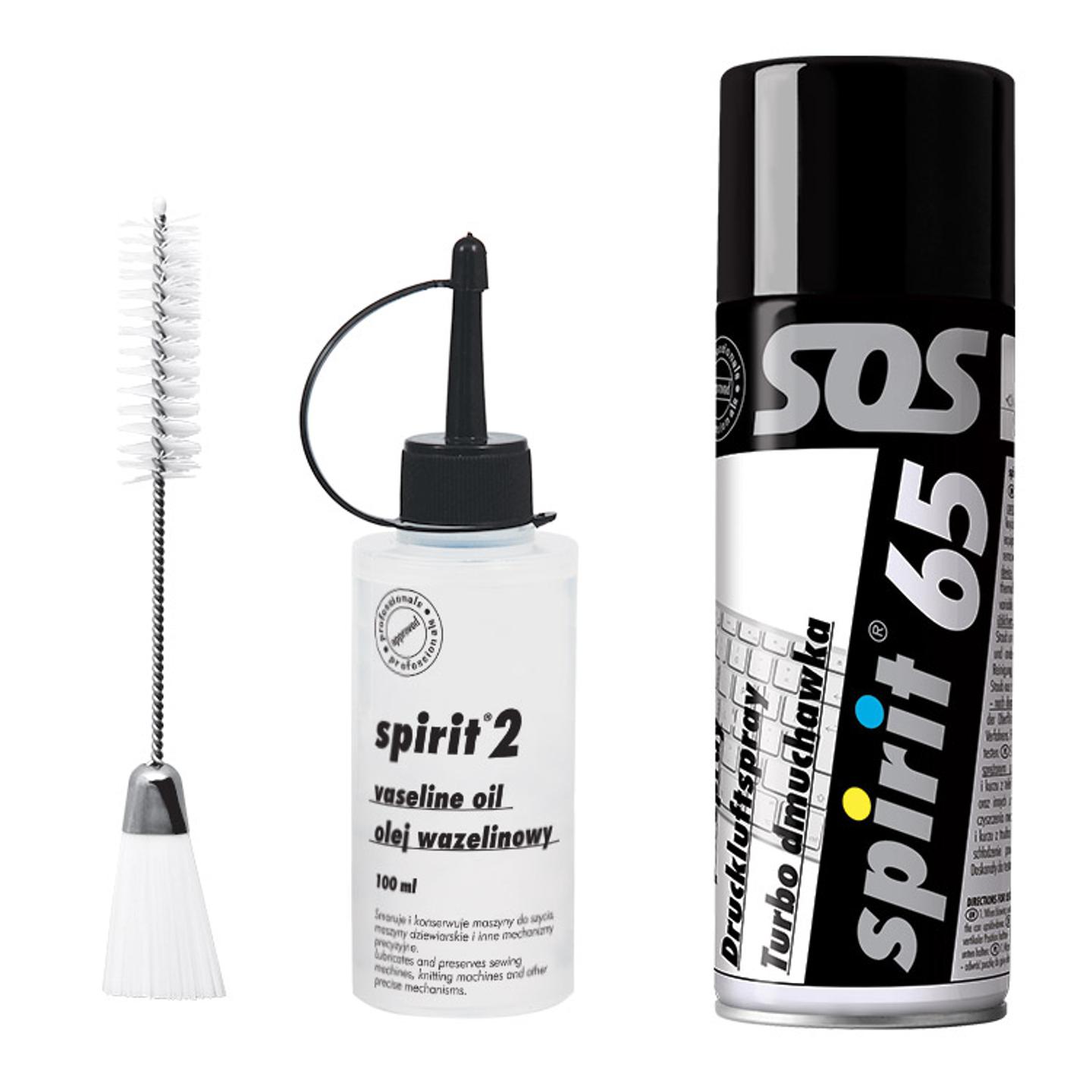 The necessary set for cleaning the machine