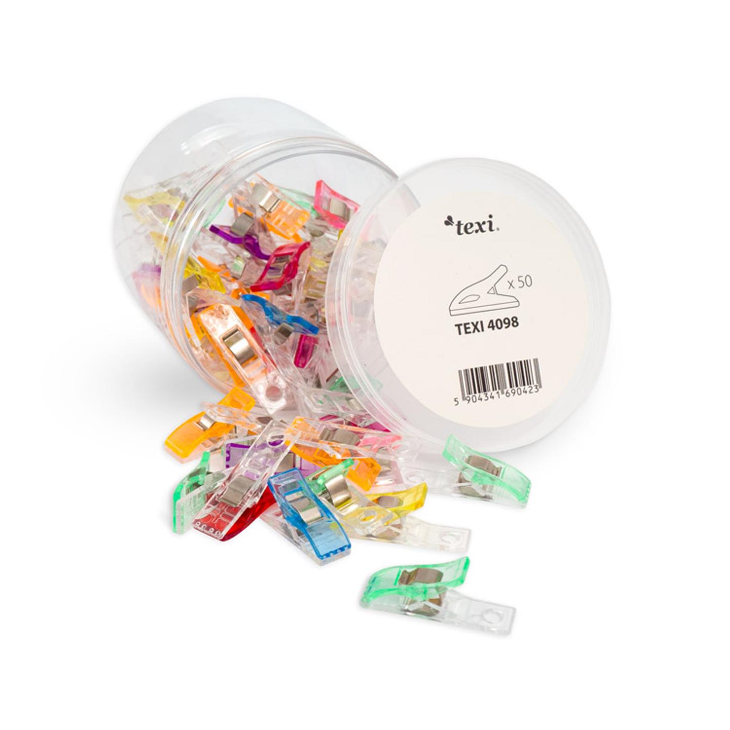 Sewing clips, color mix, 50 pcs