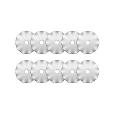 Rotary cutter blade 45mm, pinking, 10 pcs/pack