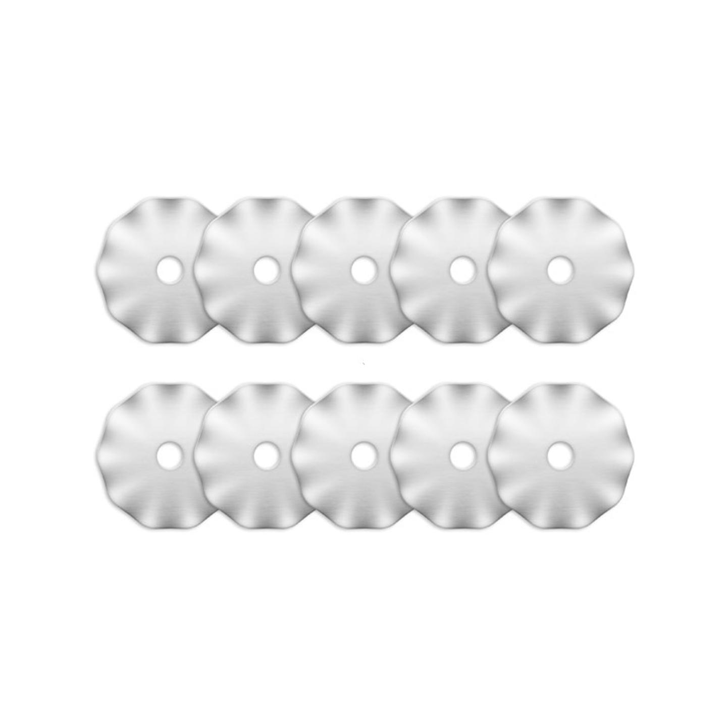 Rotary cutter blade 45mm, pinking, 10 pcs/pack