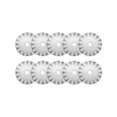 Rotary cutter blade 45mm, wavy 1, 10 pcs/pack