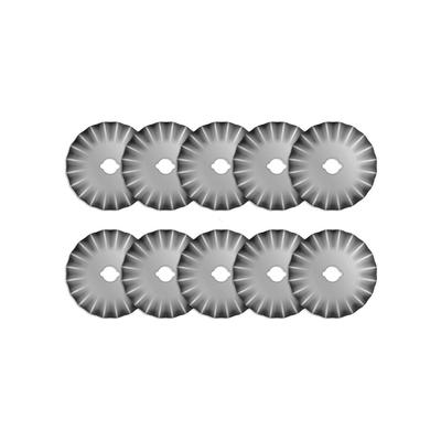 Rotary cutter blade 45mm, wavy 2, 10 pcs/pack