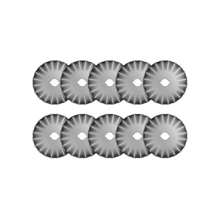Rotary cutter blade 45mm, wavy 2, 10 pcs/pack