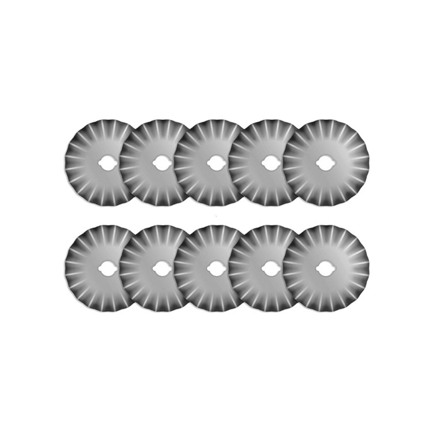 Rotary cutter blade 45mm, wavy 2, 10 pcs/pack