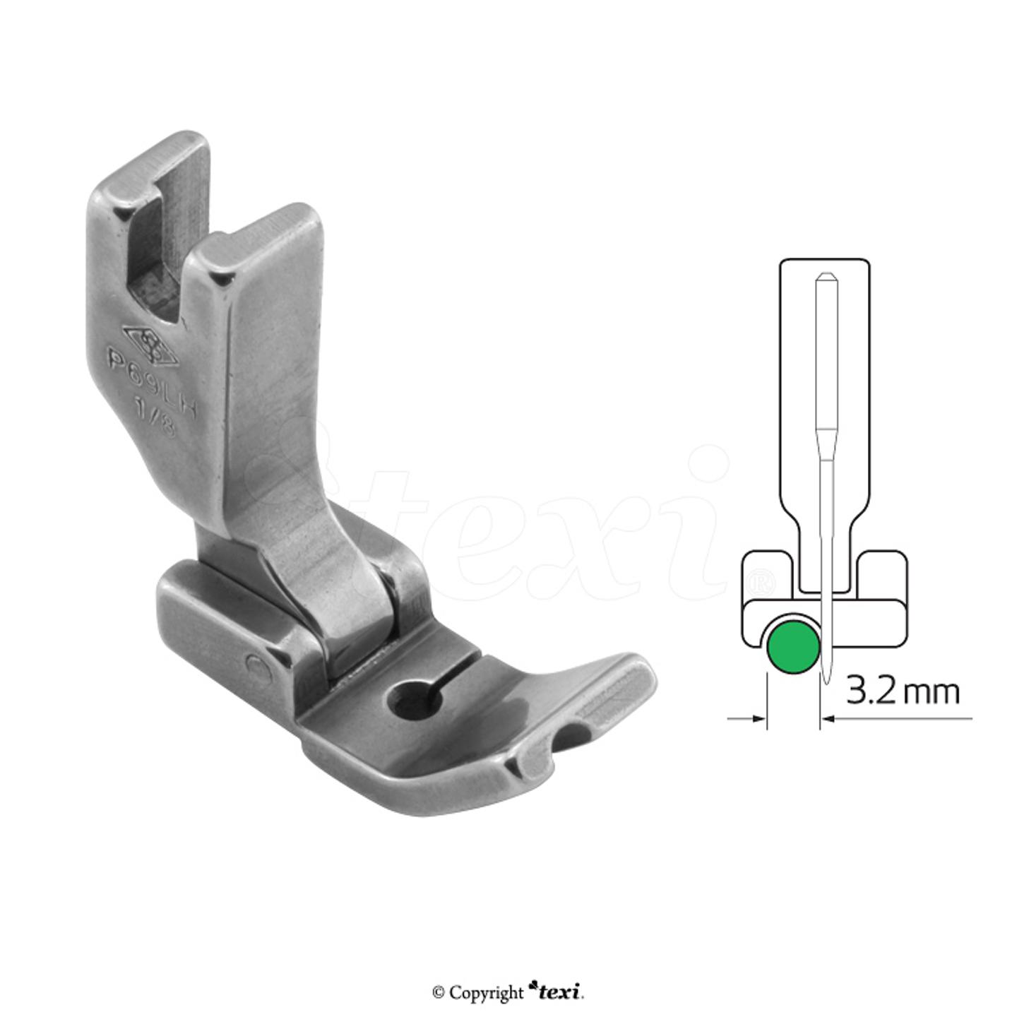 Piping foot 3.2 mm, left
