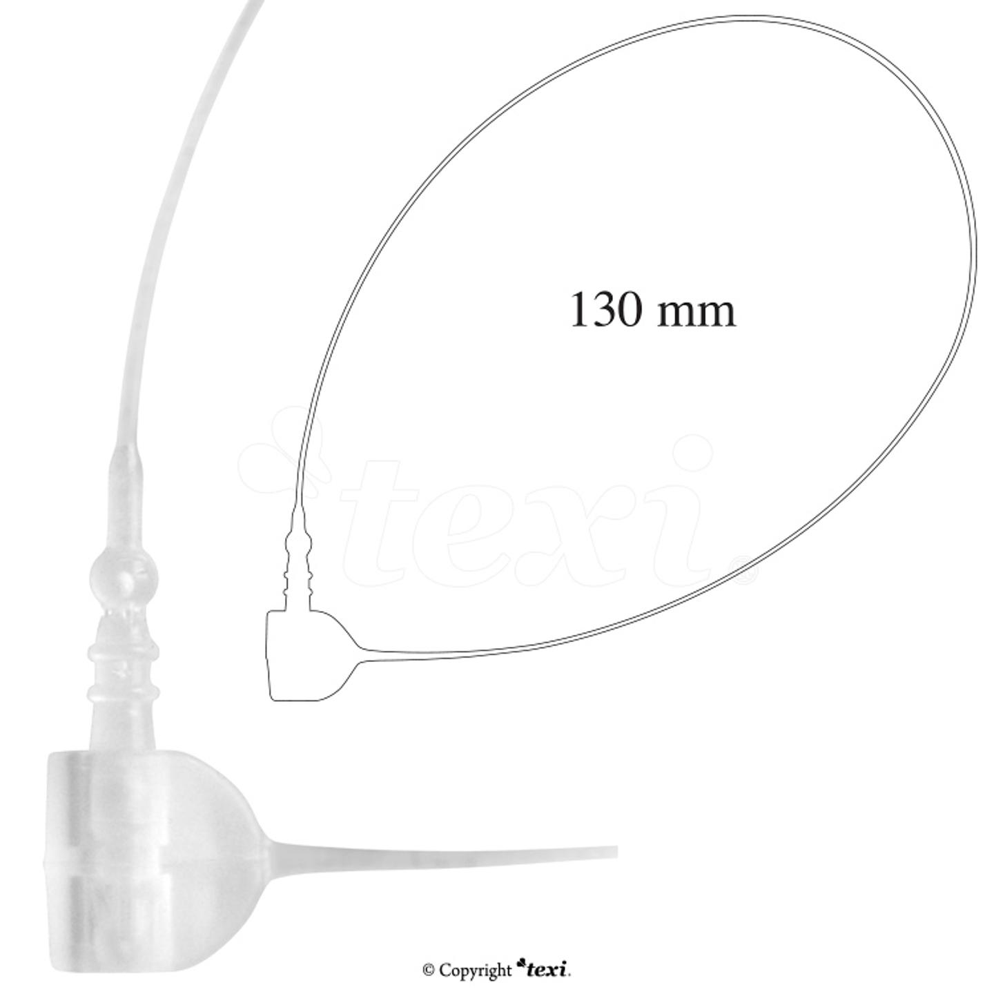 Loop Lock Cone Tag Pins for manual labeling 130mm Neutral, 1 box = 5.000 pcs