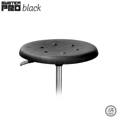 Polyurethane hocker seat, black