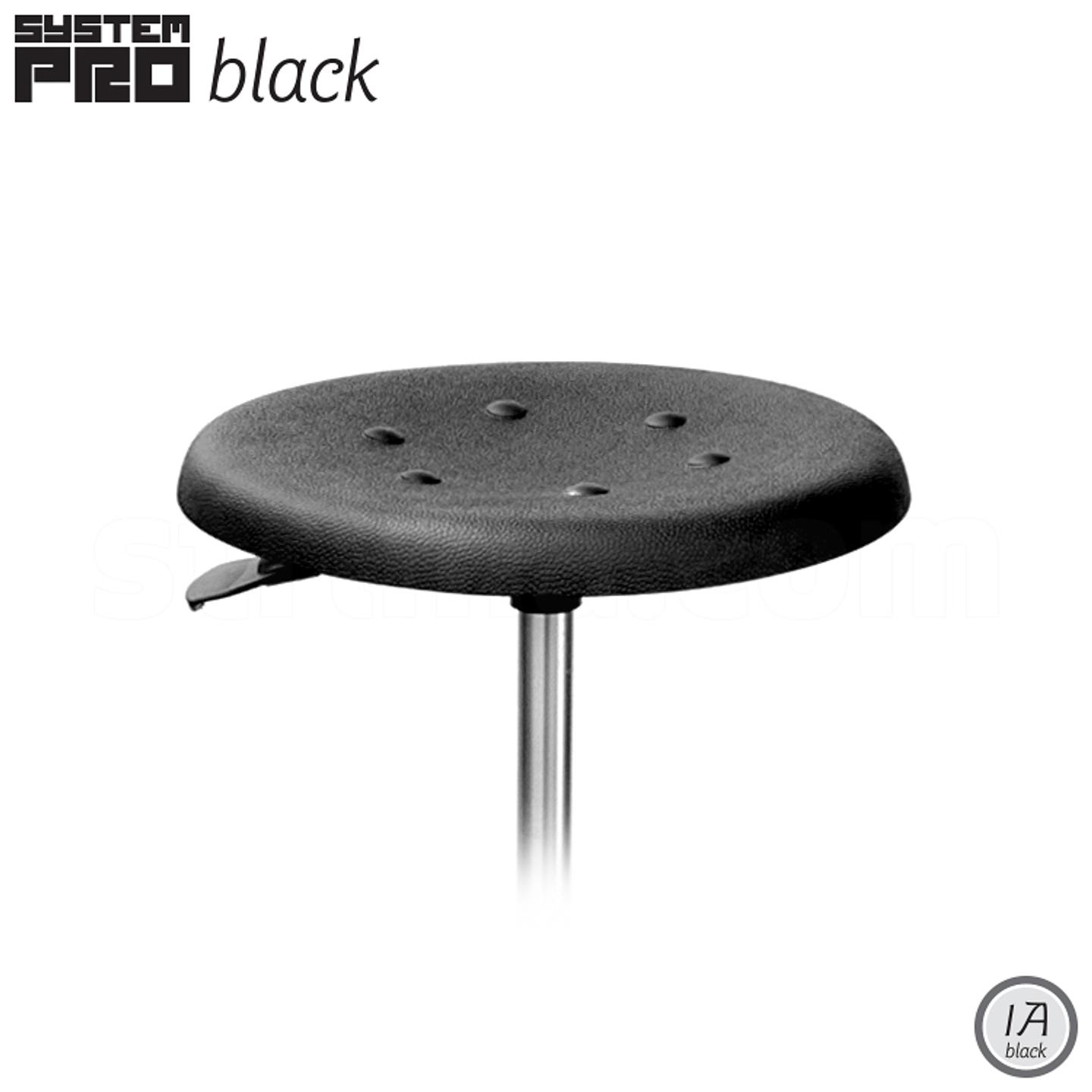 Polyurethane hocker seat, black