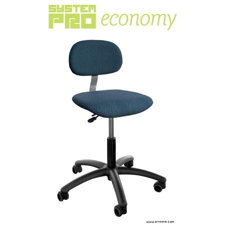 Industrial rotary chair on wheels - uphostered
