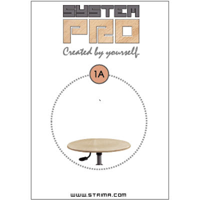 Seat round, without back-rest ("stool" type) - plywood