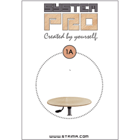 Seat round, without back-rest ("stool" type) - plywood