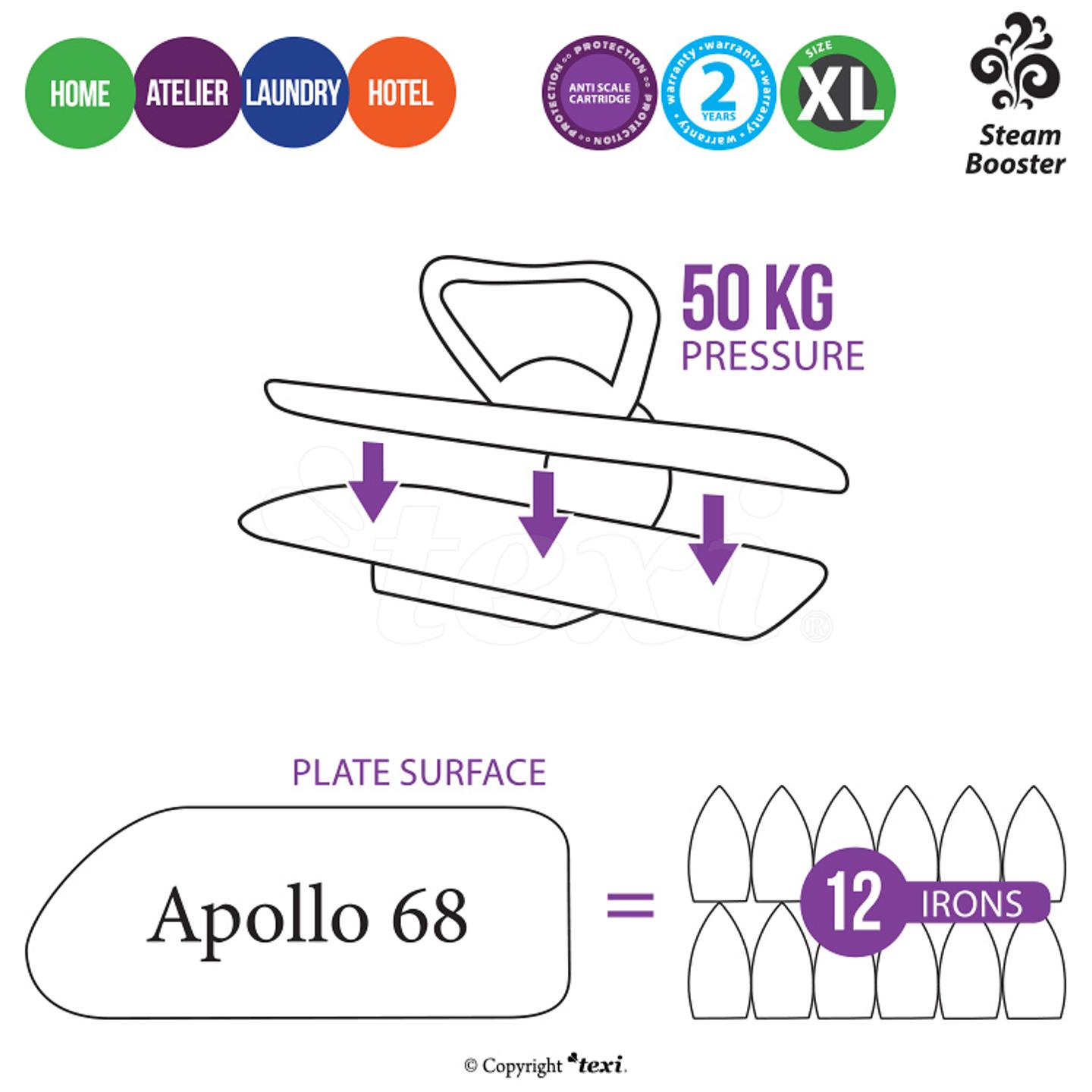 Electronically controlled steam press