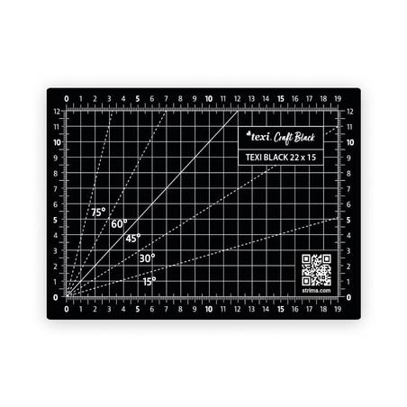Self-healing cutting mat, size 22x15 cm, black