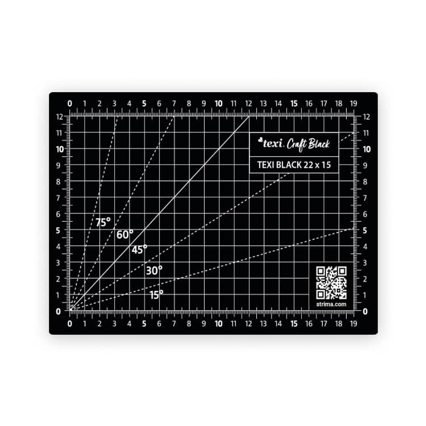 Self-healing cutting mat, size 22x15 cm, black