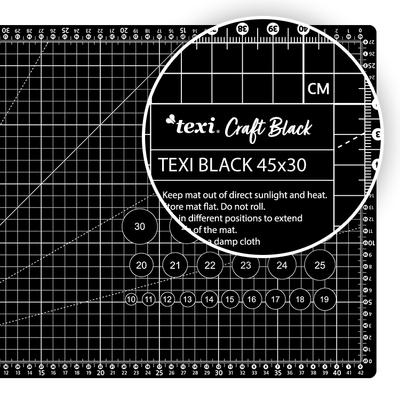 Self-healing cutting mat, size 45x30 cm, black
