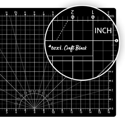 Self-healing cutting mat, size 45x30 cm, black