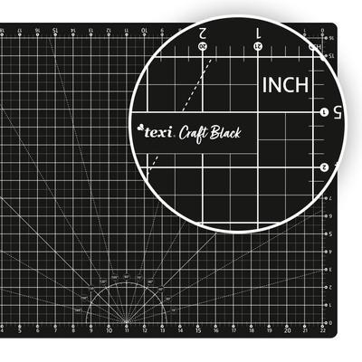 Self-healing cutting mat, size 60x45 cm, black