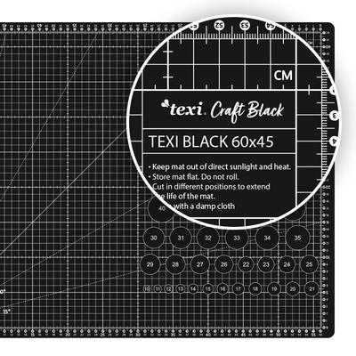 Self-healing cutting mat, size 60x45 cm, black