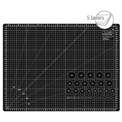 Self-healing cutting mat, size 60x45 cm, black