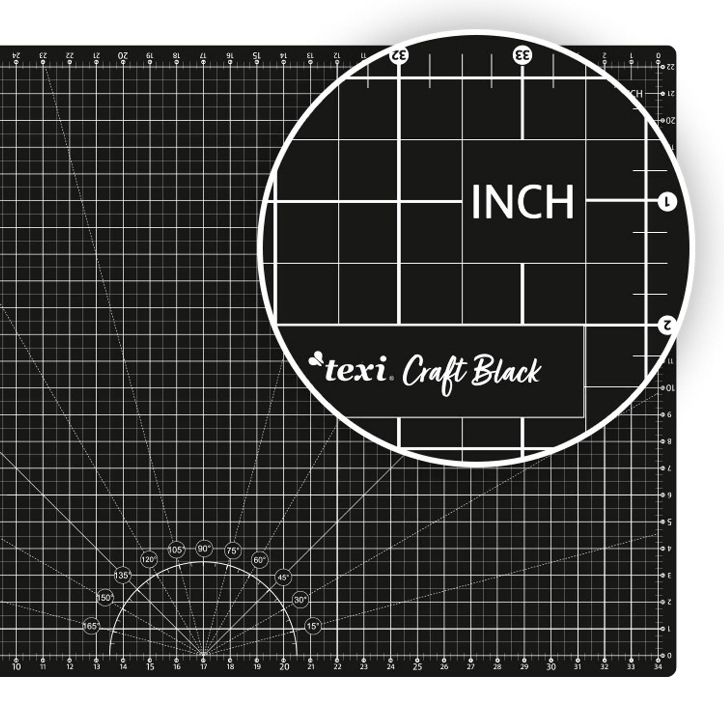 Self-healing cutting mat, size 90x60 cm, black
