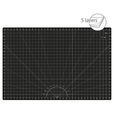 Self-healing cutting mat, size 90x60 cm, black