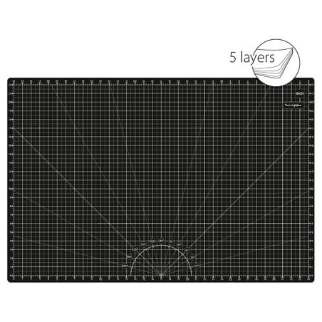 Self-healing cutting mat, size 90x60 cm, black