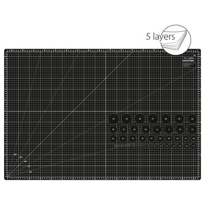 Self-healing cutting mat, size 90x60 cm, black