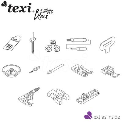 Texi Black&White Computerized Sewing Machine