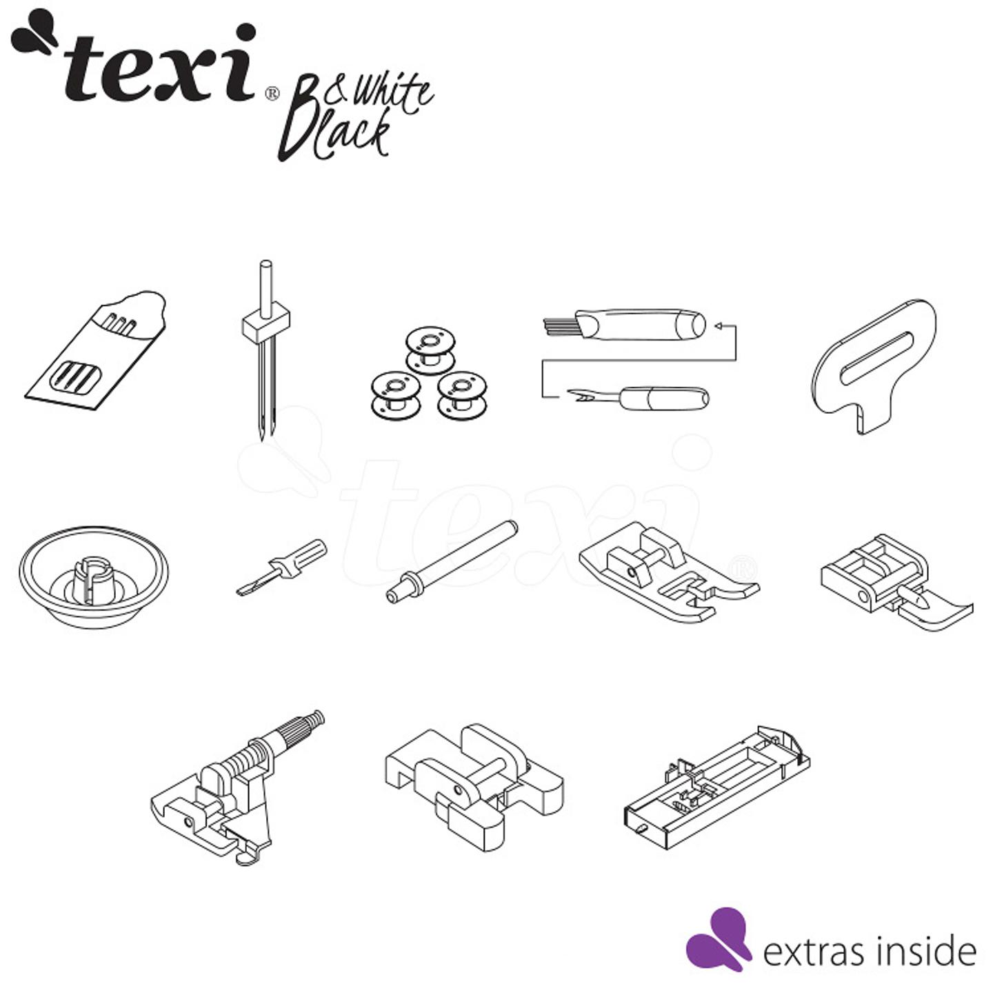 Texi Black&White Computerized Sewing Machine