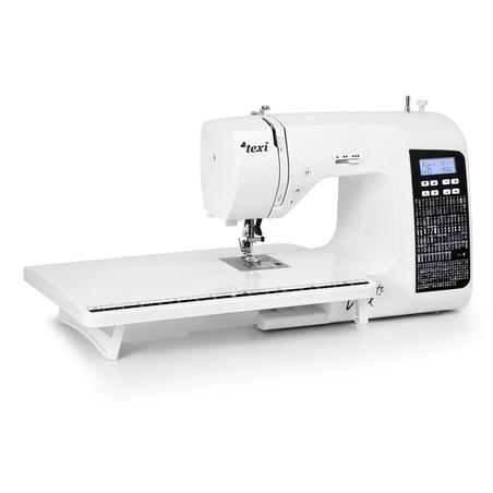 Texi Black&White computerized sewing machine with an extension table