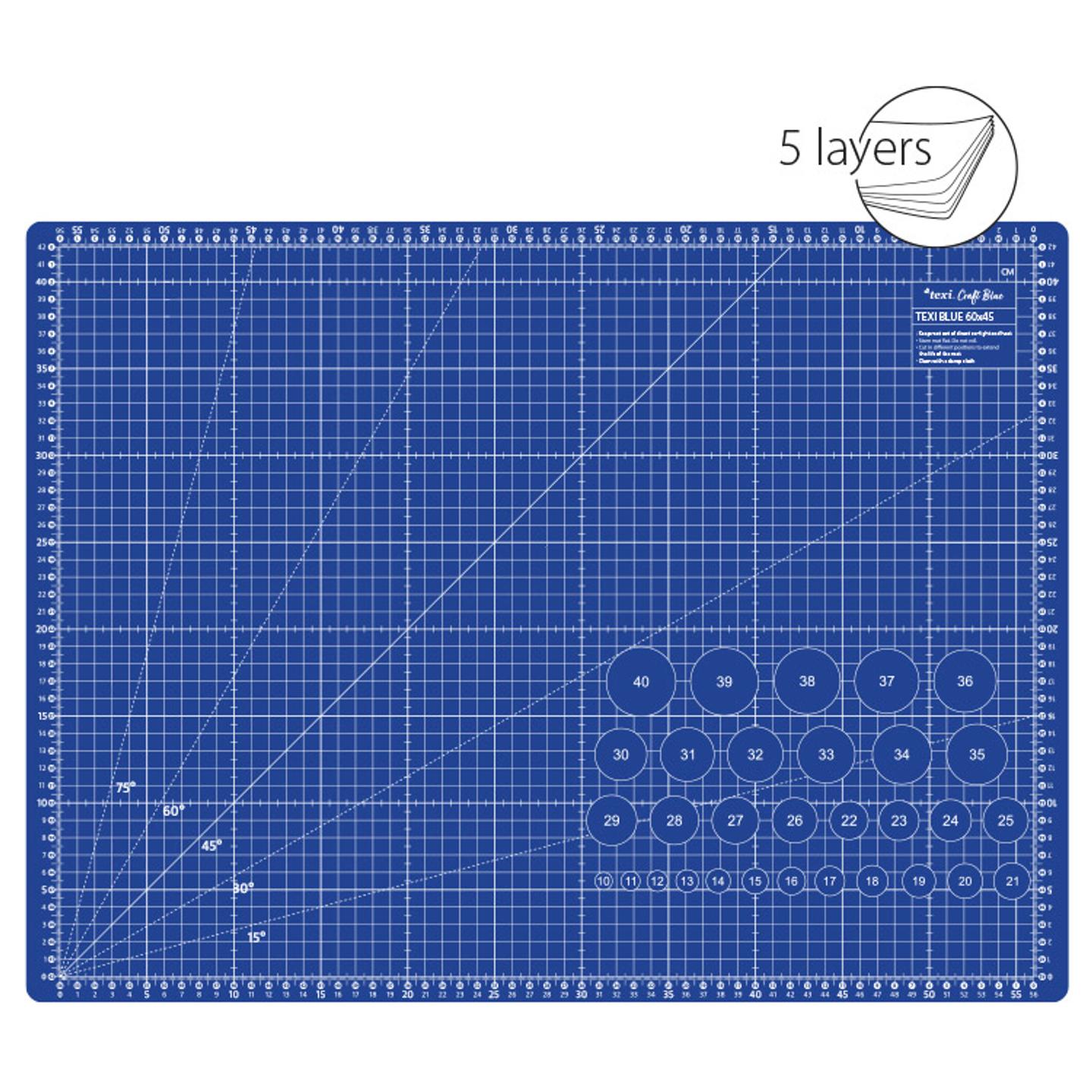 Self-healing cutting mat, 60x45 cm, dark blue
