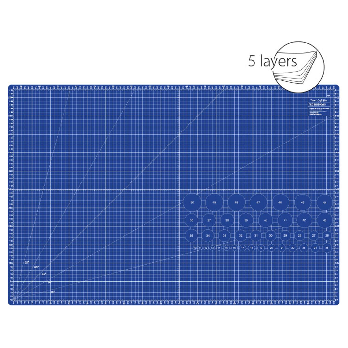 Self-healing cutting mat, 90x60 cm, dark blue