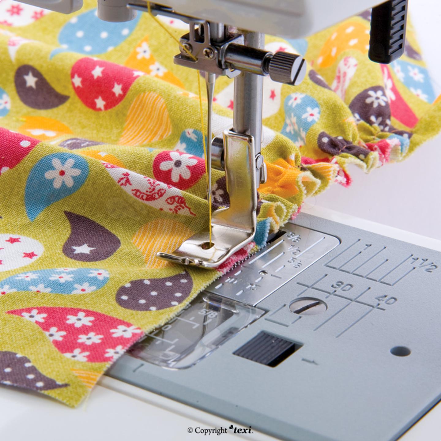 Shirring foot for household machine