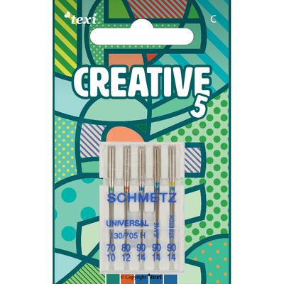 Igły do maszyn domowych MIX, 5 sztuk, 130/705H 1x70, 1x80, 1x90 + 130/705 H-J 1x90 + 130/705 H-S 1x90