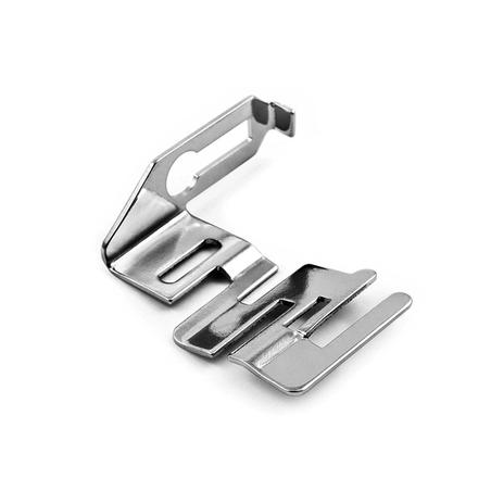 Foot for piecing together two materials close to their edge for household machine