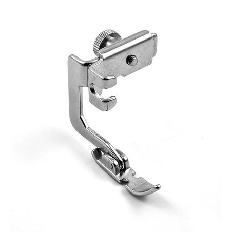 Double-sided, narrow zipper foot (high fastening type) for household machine