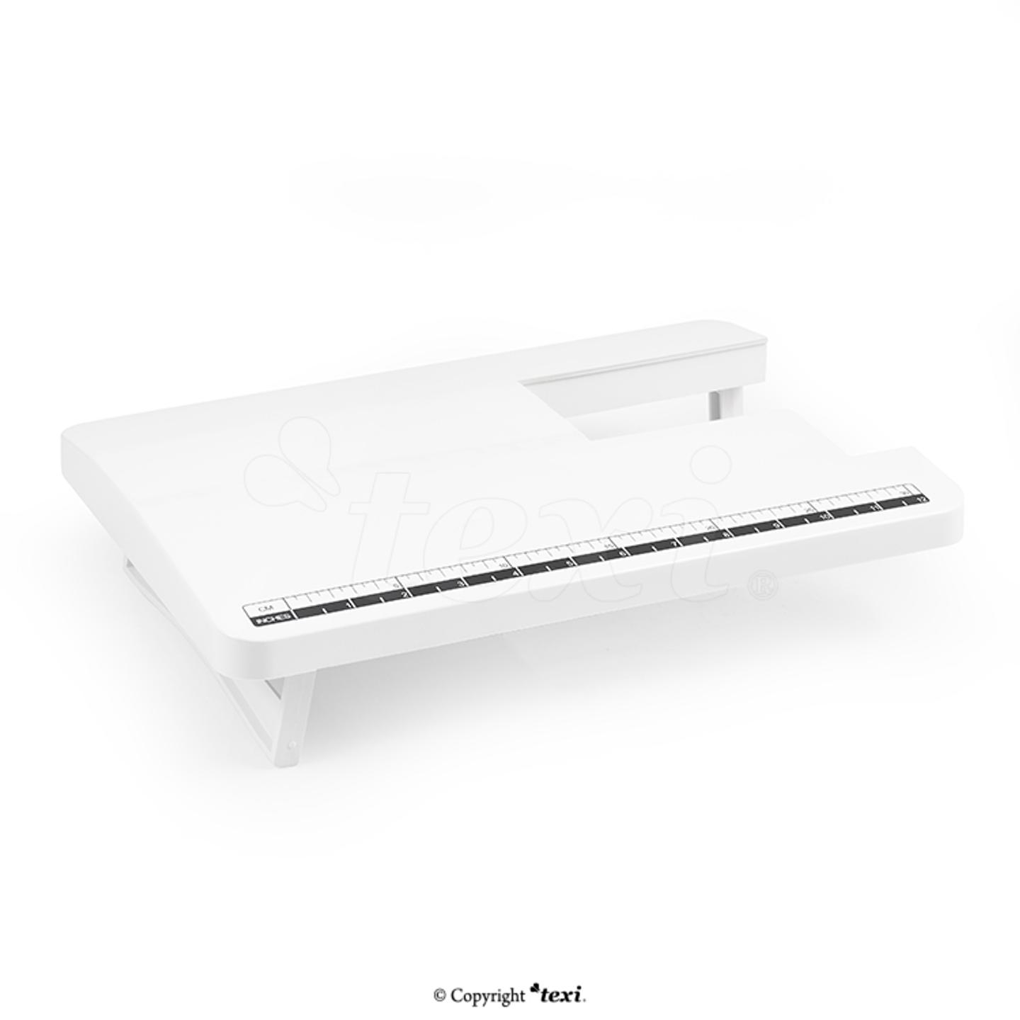 TEXI FOX 25 Automatyczna, wieloczynnościowa maszyna do szycia ze stolikiem powiększającym pole pracy