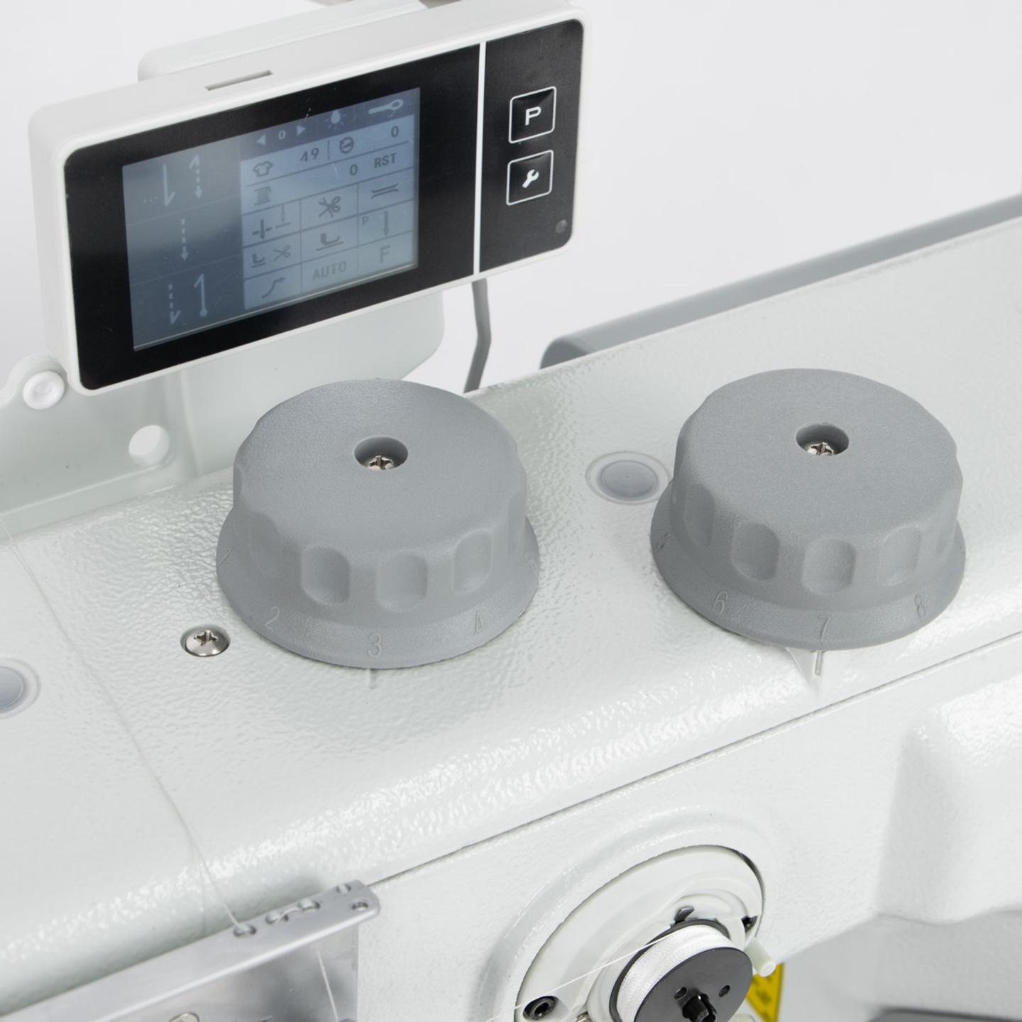 Automatic upholstery and leather lockstitch machine with unison feed, bobbin 26 mm - complete machine