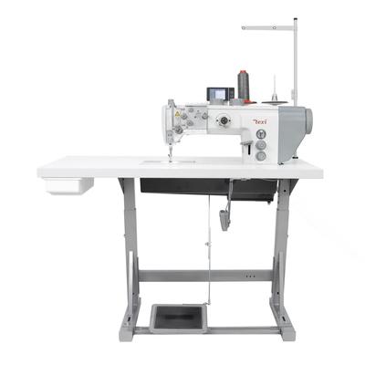 Automatic upholstery and leather lockstitch machine with unison feed, bobbin 26 mm - complete machine