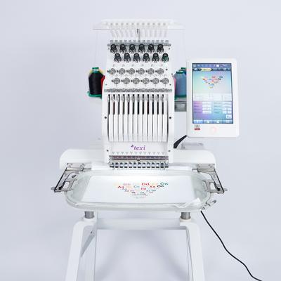 1-head, 12-needle embroidery machine + base + cap station + free set of threads